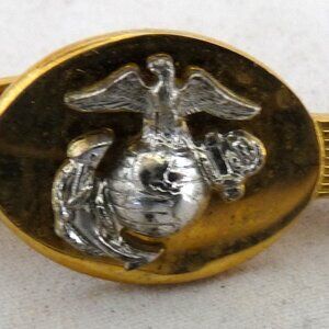 US Marine tie clasp gold silver uniform